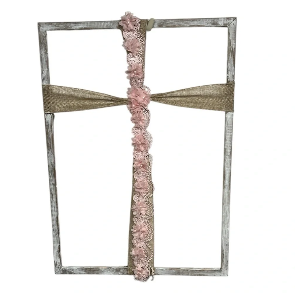 Pink Floral Wall Art Accent Frame